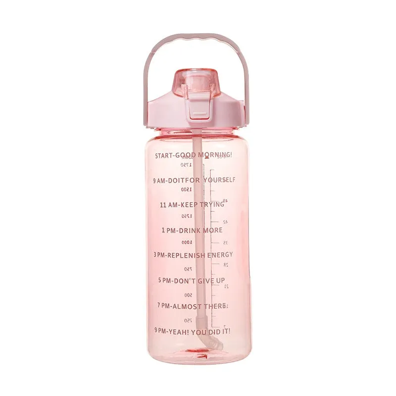 2L Sports Water Bottle with Straw