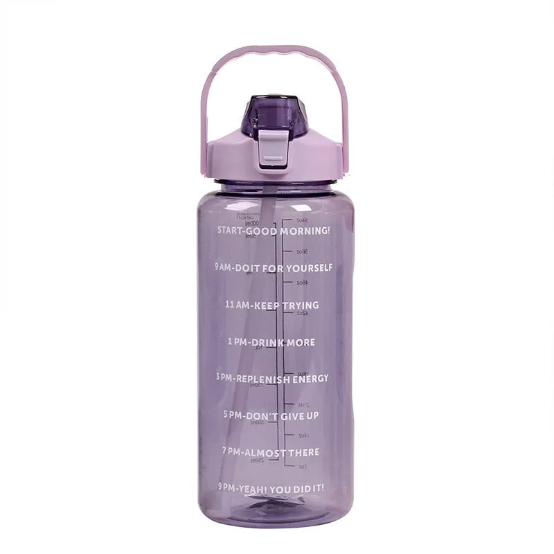 2L Sports Water Bottle with Straw