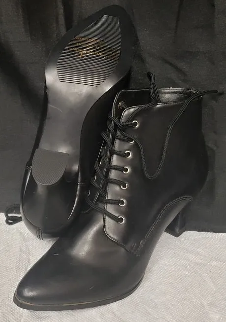 3" Jemma -- Women's Granny Style Ankle Dress Boot -- Black