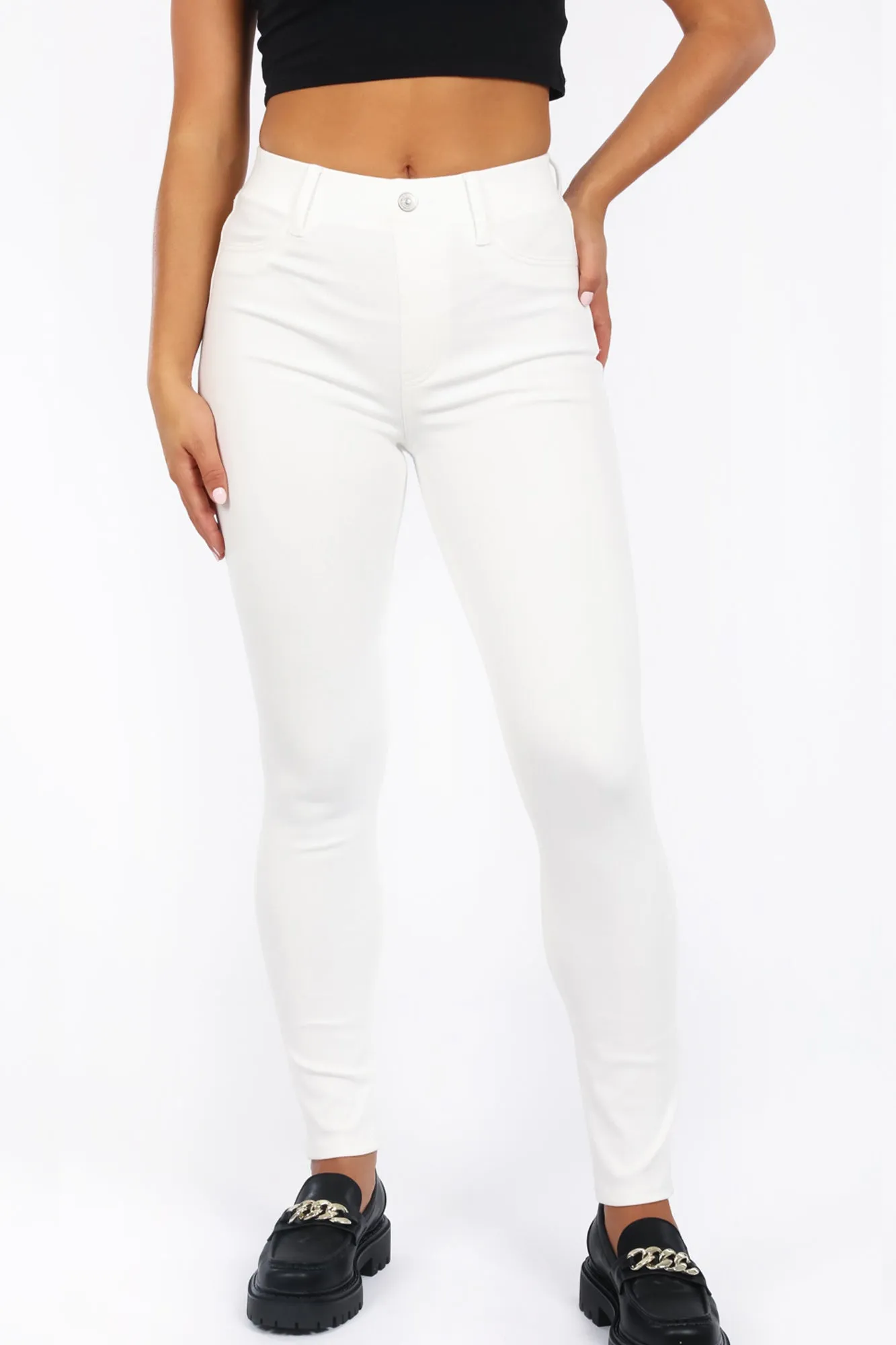 4 Way Stretch Jegging - Winter White