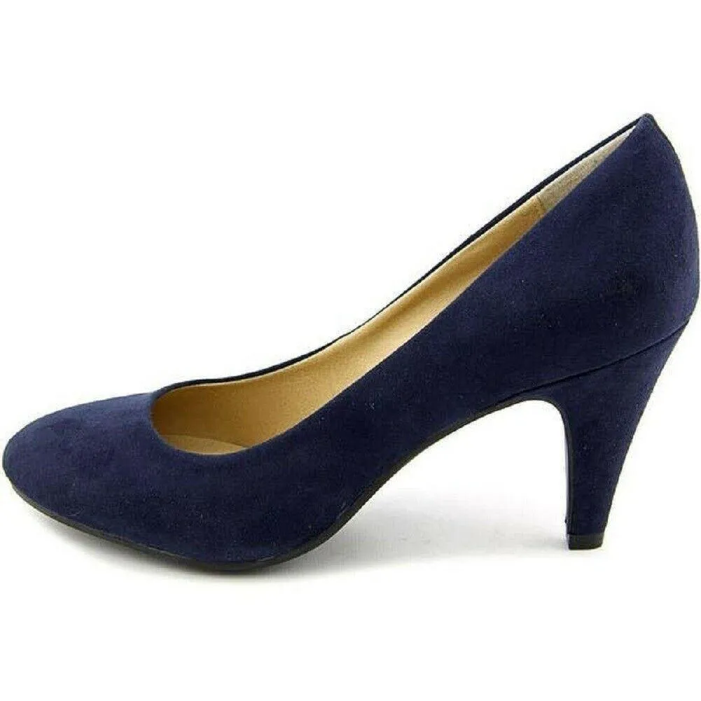 American Rag Womens Felix Fabric Round Toe Classic Pumps 3" Heel Shoe 10 M Blue