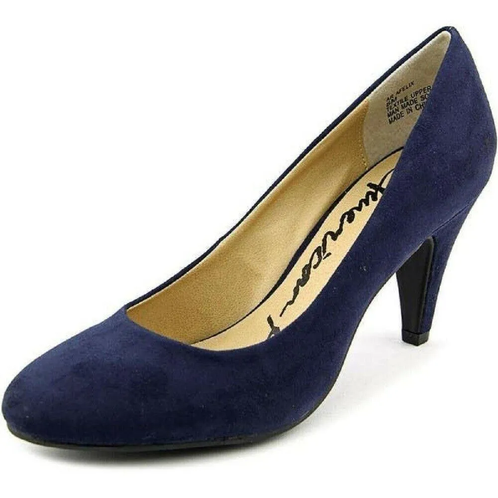American Rag Womens Felix Fabric Round Toe Classic Pumps 3" Heel Shoe 10 M Blue