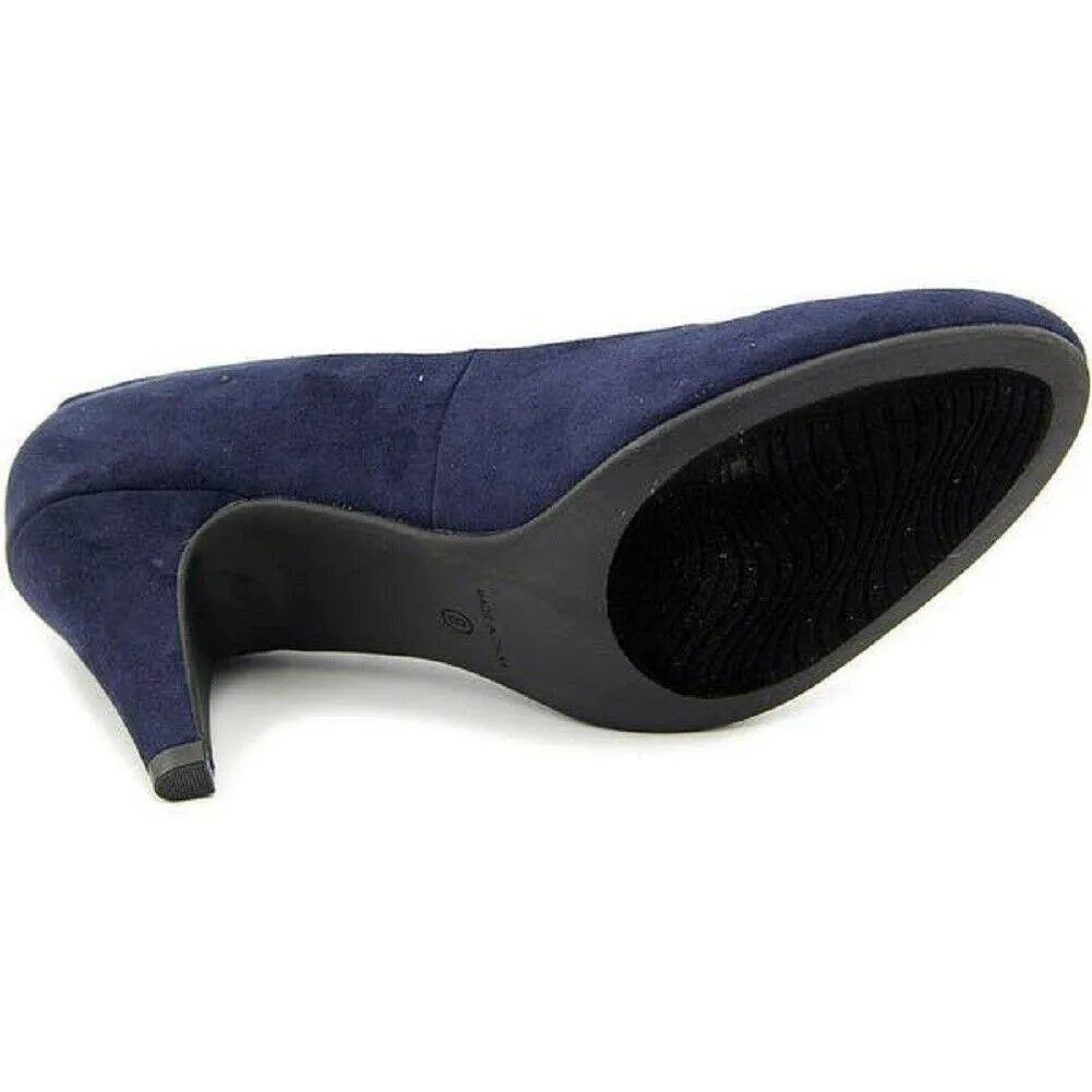 American Rag Womens Felix Fabric Round Toe Classic Pumps 3" Heel Shoe 10 M Blue