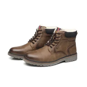 Angelo Ricci™ Designer Handmade Faux Fur Leather Winter Boots