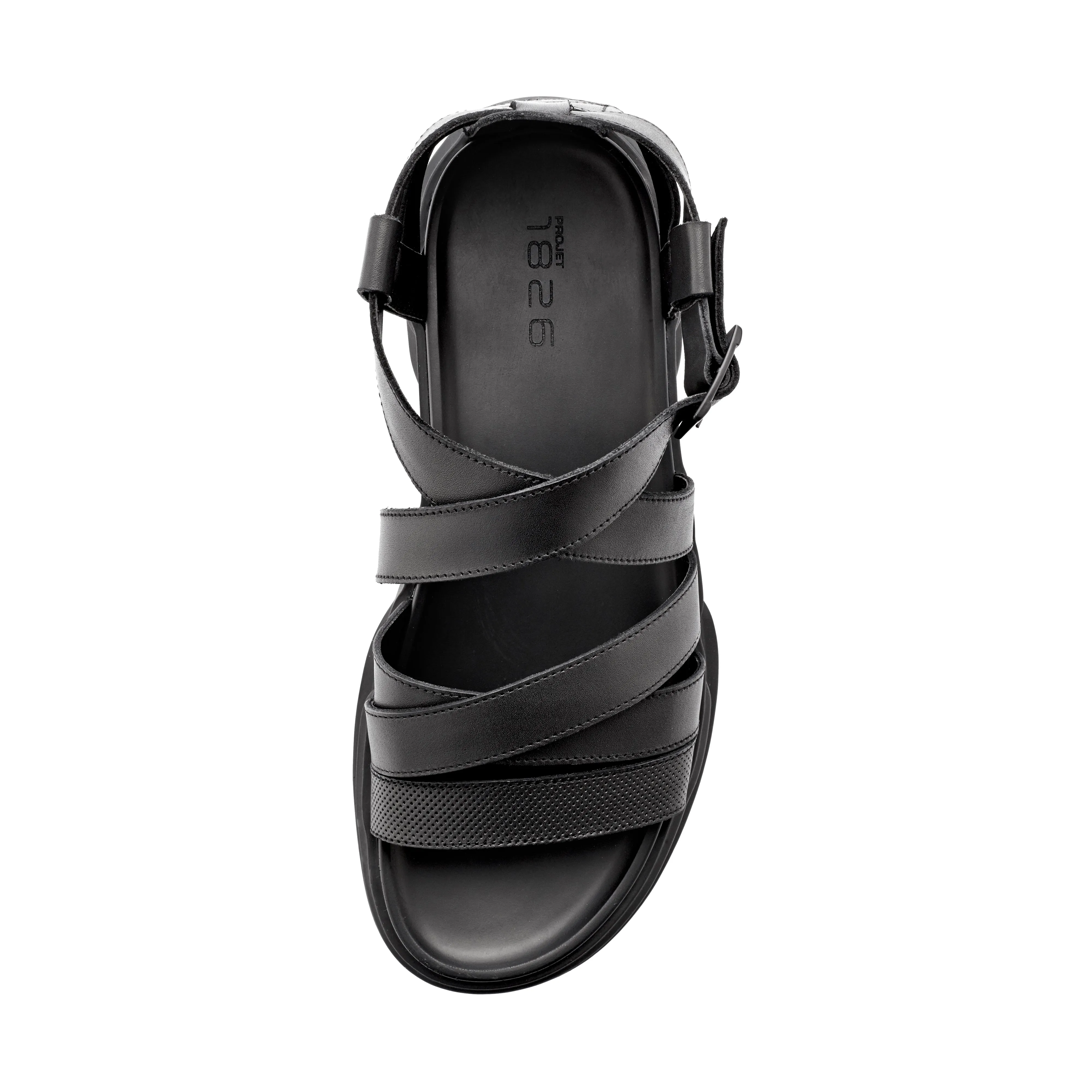 ANSON LEATHER SANDALS BLACK