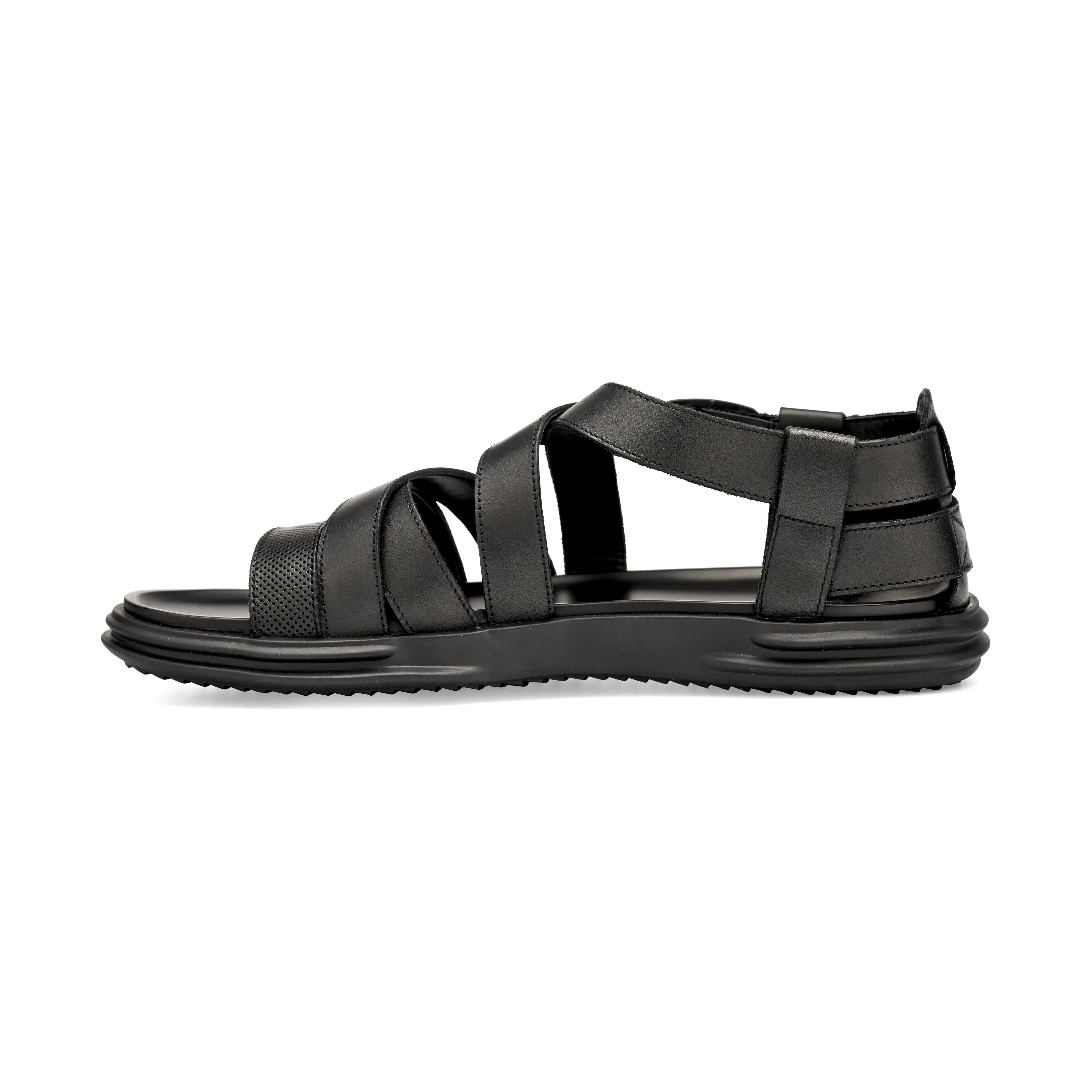 ANSON LEATHER SANDALS BLACK