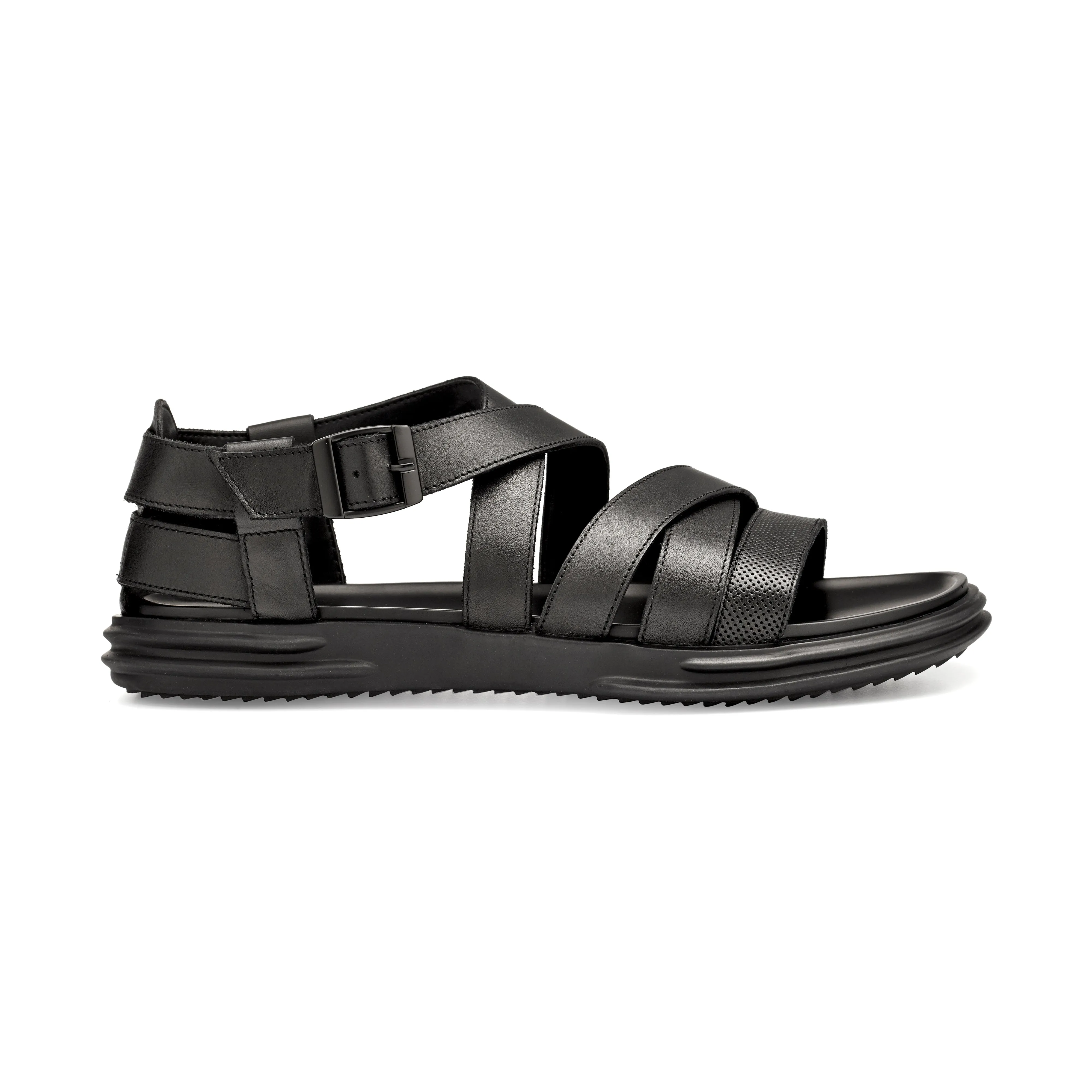 ANSON LEATHER SANDALS BLACK