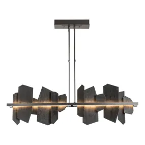 Ardesia Linear LED Pendant Slate LED in Dark Smoke