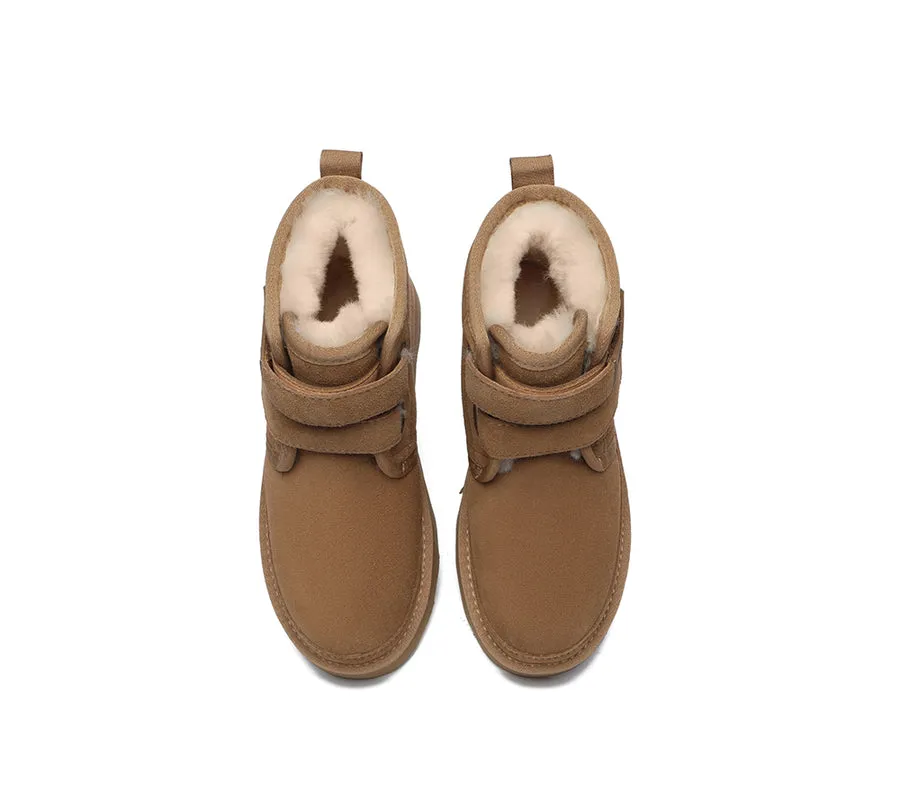 Australian Shepherd Hook and Loop Platform Ugg Boots Women Vigour