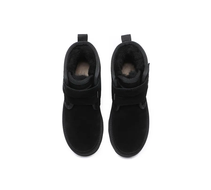 Australian Shepherd Hook and Loop Platform Ugg Boots Women Vigour