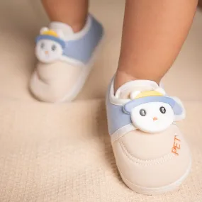 Baby Moo Persian Kitty Soft Sole Anti-Slip Booties - Blue Baby Moo Persian Kitty Soft Sole Anti-Slip Booties - Blue