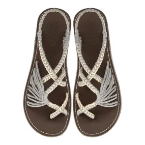 Banyan - Cream Gray Rope Sandals