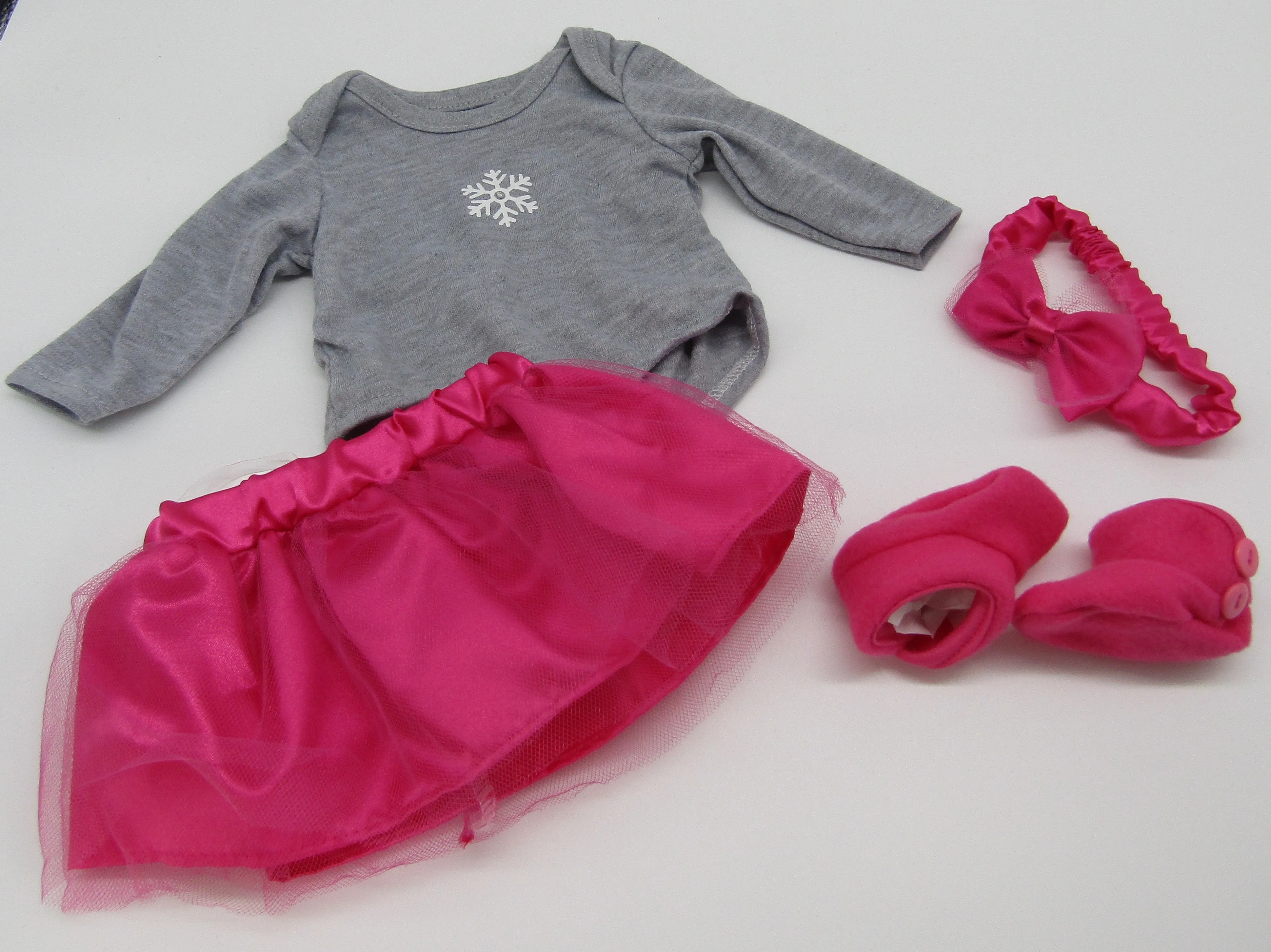 Bitty Baby 15 inch Doll Winter Onesie 4 Pc Outfit