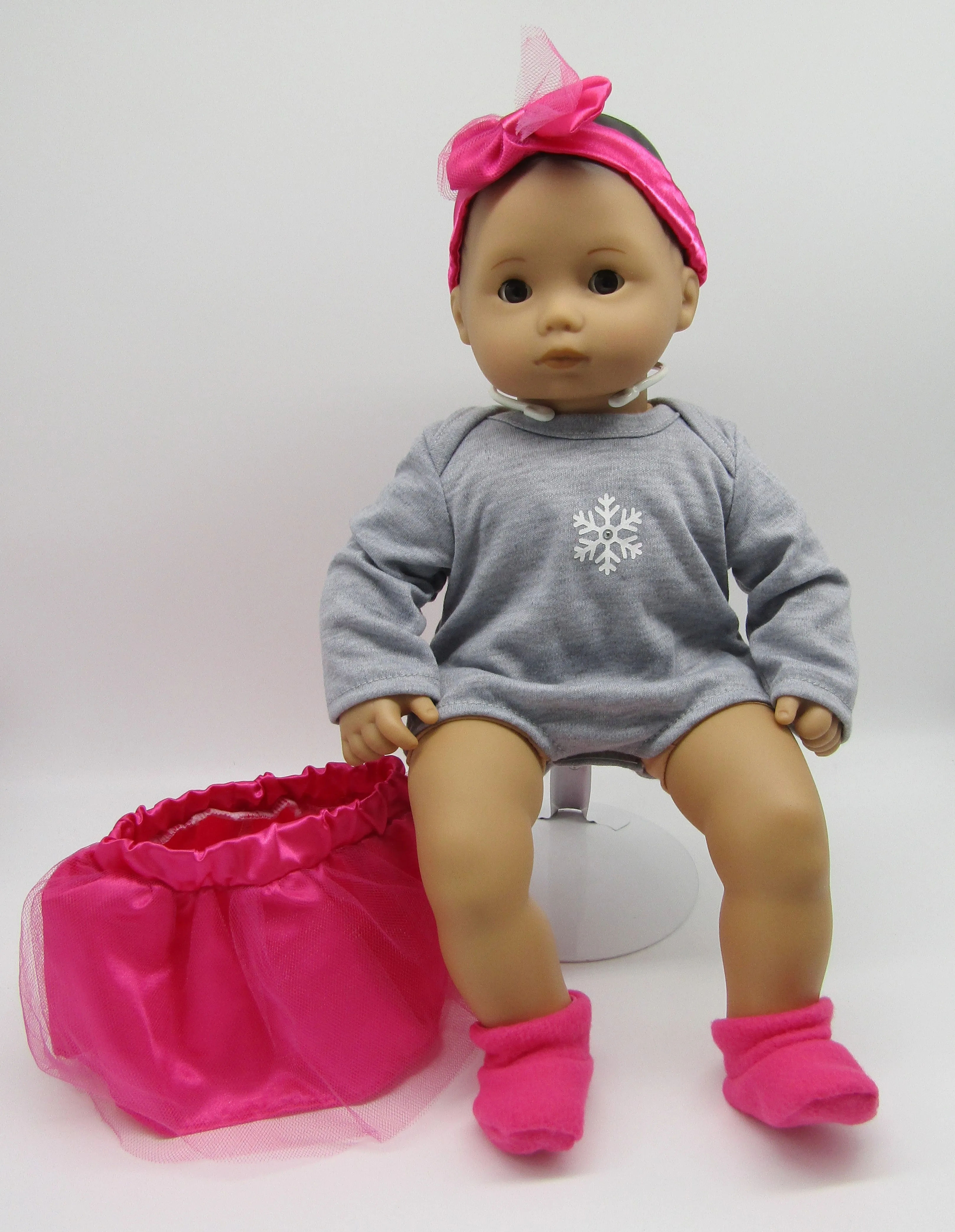 Bitty Baby 15 inch Doll Winter Onesie 4 Pc Outfit