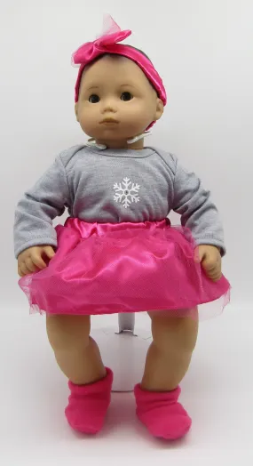 Bitty Baby 15 inch Doll Winter Onesie 4 Pc Outfit