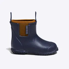 Bobbi Kids Gumboot // Oxford Blue & Tan
