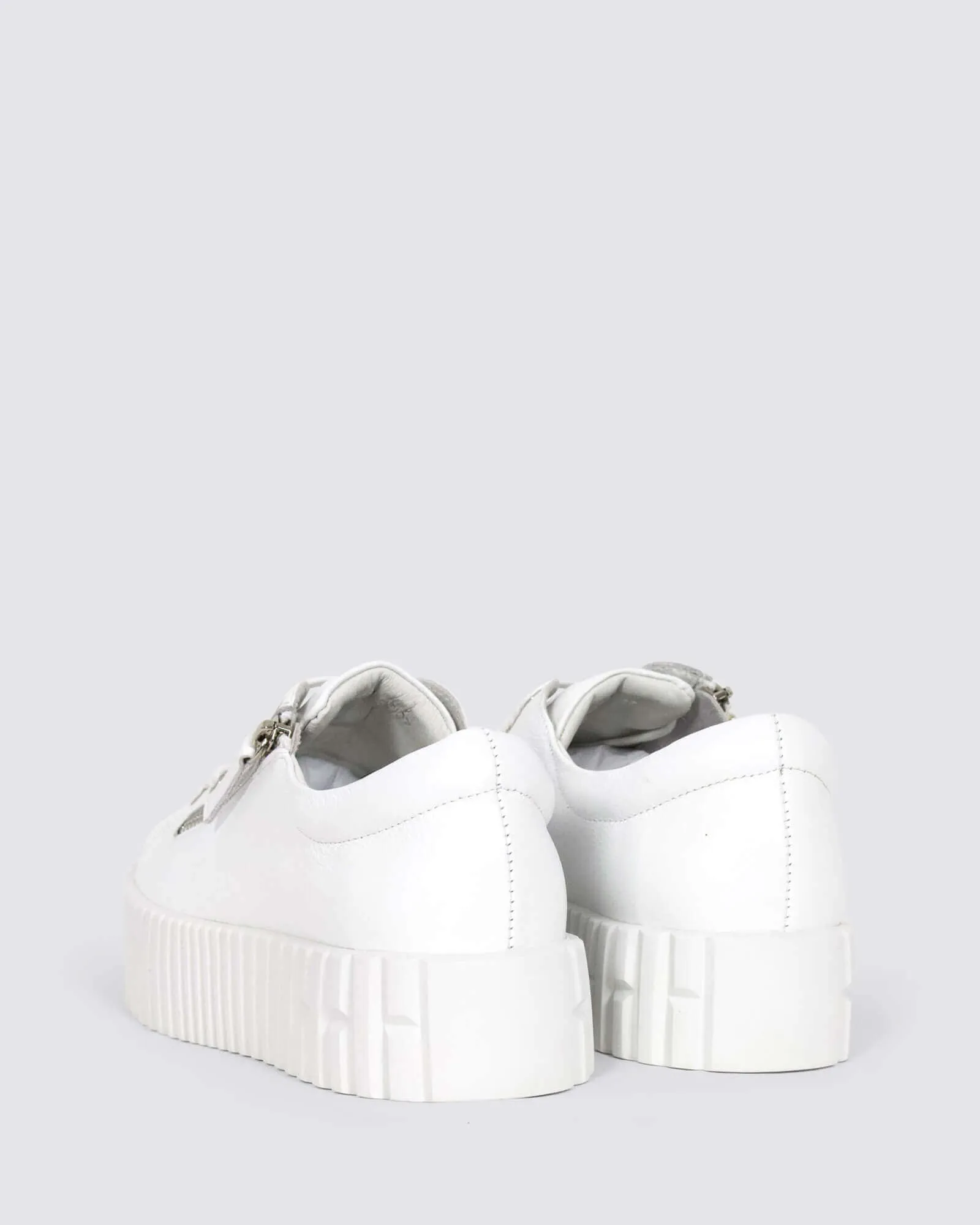 BONGOE PLATFORM SNEAKERS WHITE LEATHER
