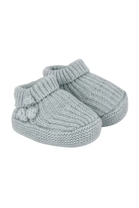 Booties - Frost blue organic cotton