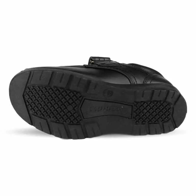 Boys Touch Fasten School Shoe in Black