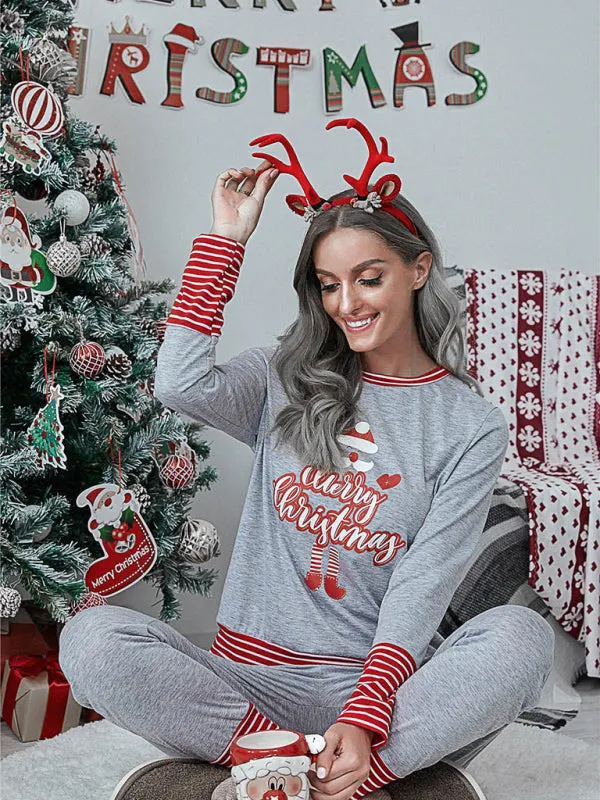 Christmas Loungewear Xmas Pajamas Set T-Shirt and Pants