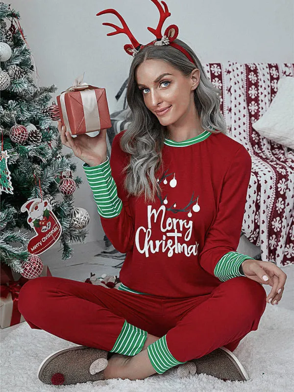 Christmas Loungewear Xmas Pajamas Set T-Shirt and Pants