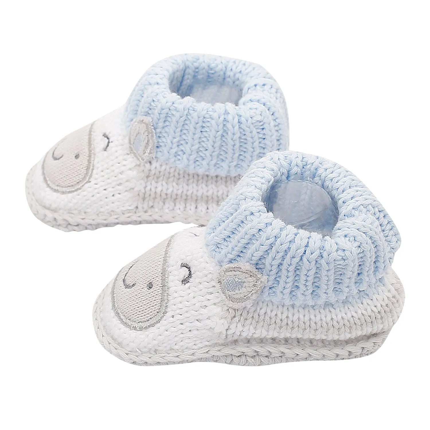 Cute Blue And Grey Socks Booties