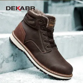 DEKABR 2022 New Snow Boots Protective and Wear-resistant Sole Man Boots Warm and Comfortable Winter Walking Boots Big Size 39-46