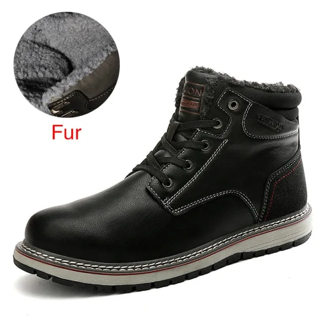 DEKABR 2022 New Snow Boots Protective and Wear-resistant Sole Man Boots Warm and Comfortable Winter Walking Boots Big Size 39-46