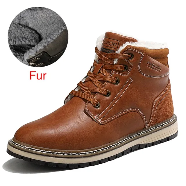 DEKABR 2022 New Snow Boots Protective and Wear-resistant Sole Man Boots Warm and Comfortable Winter Walking Boots Big Size 39-46