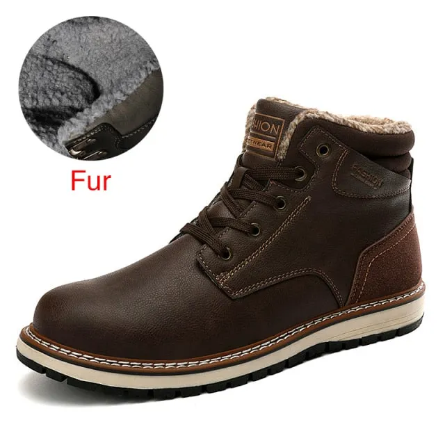 DEKABR 2022 New Snow Boots Protective and Wear-resistant Sole Man Boots Warm and Comfortable Winter Walking Boots Big Size 39-46
