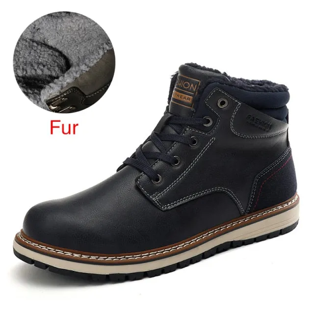 DEKABR 2022 New Snow Boots Protective and Wear-resistant Sole Man Boots Warm and Comfortable Winter Walking Boots Big Size 39-46