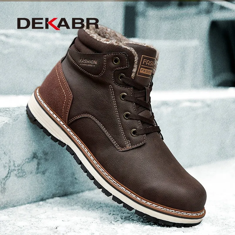 DEKABR 2022 New Snow Boots Protective and Wear-resistant Sole Man Boots Warm and Comfortable Winter Walking Boots Big Size 39-46