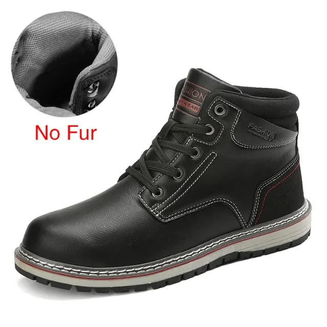 DEKABR 2022 New Snow Boots Protective and Wear-resistant Sole Man Boots Warm and Comfortable Winter Walking Boots Big Size 39-46