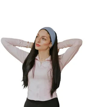 Denim Dri Fit Ribbed Non Slip Headband