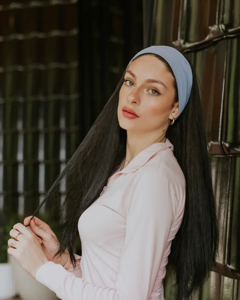 Denim Dri Fit Ribbed Non Slip Headband