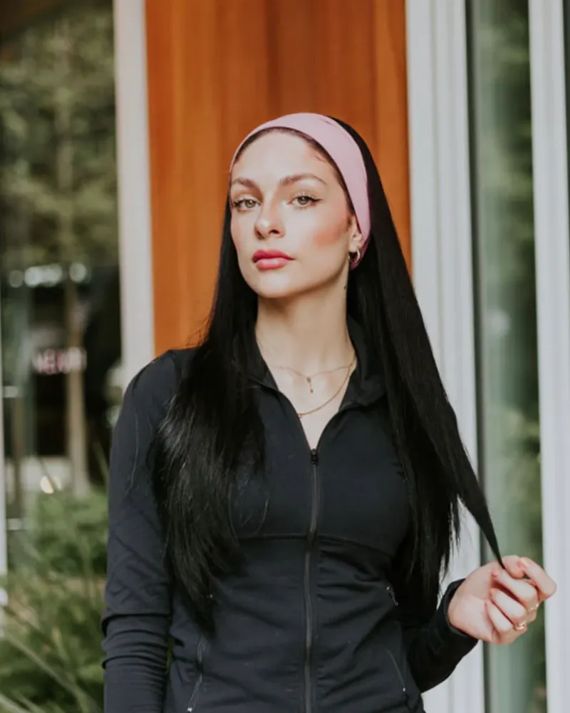 Dusty Pink Dri Fit Ribbed Non Slip Headband