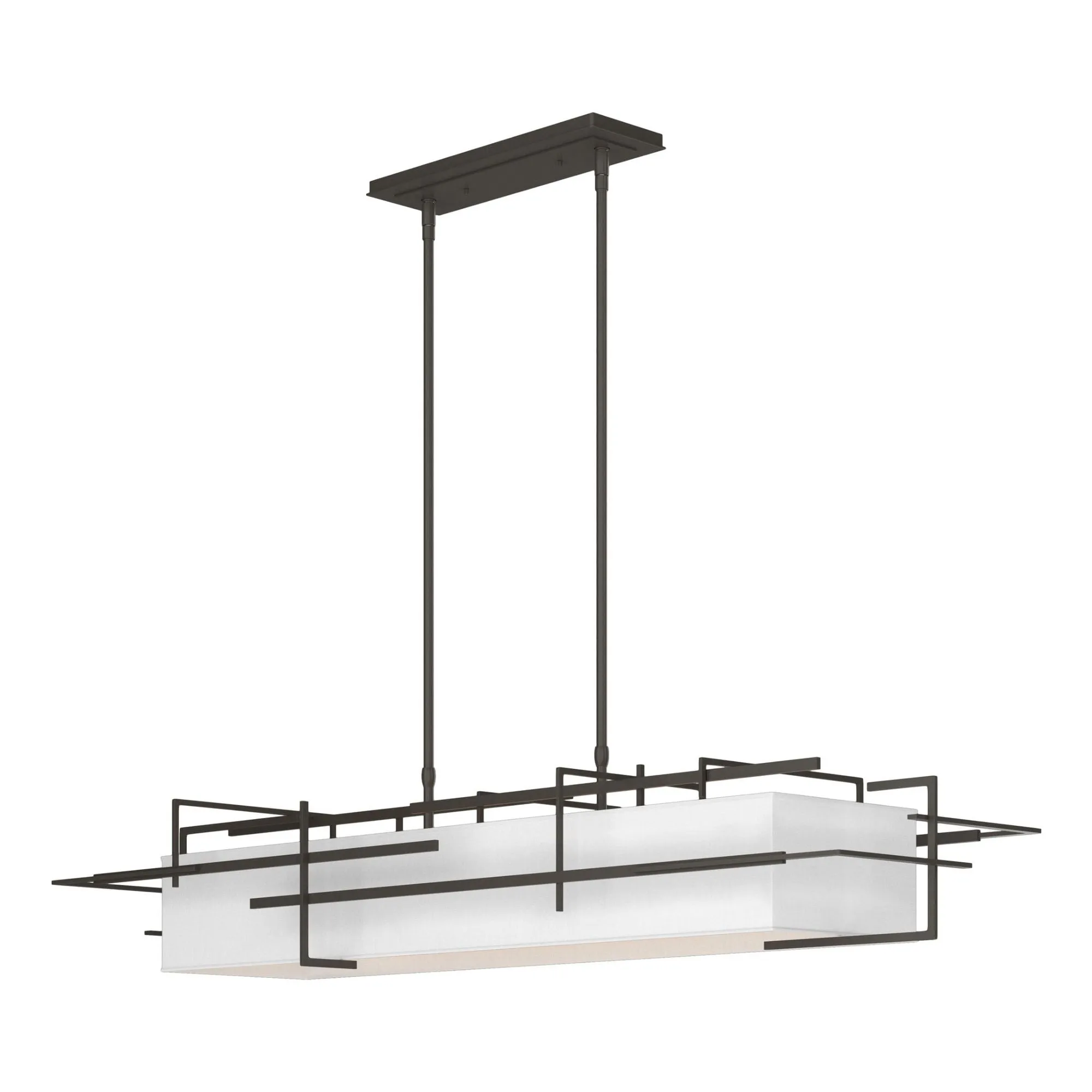 Etch Pendant 4-Light Natural Anna Shade (SF) in Dark Smoke