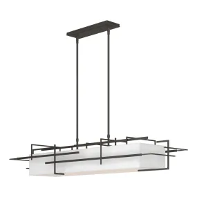 Etch Pendant 4-Light Natural Anna Shade (SF) in Dark Smoke