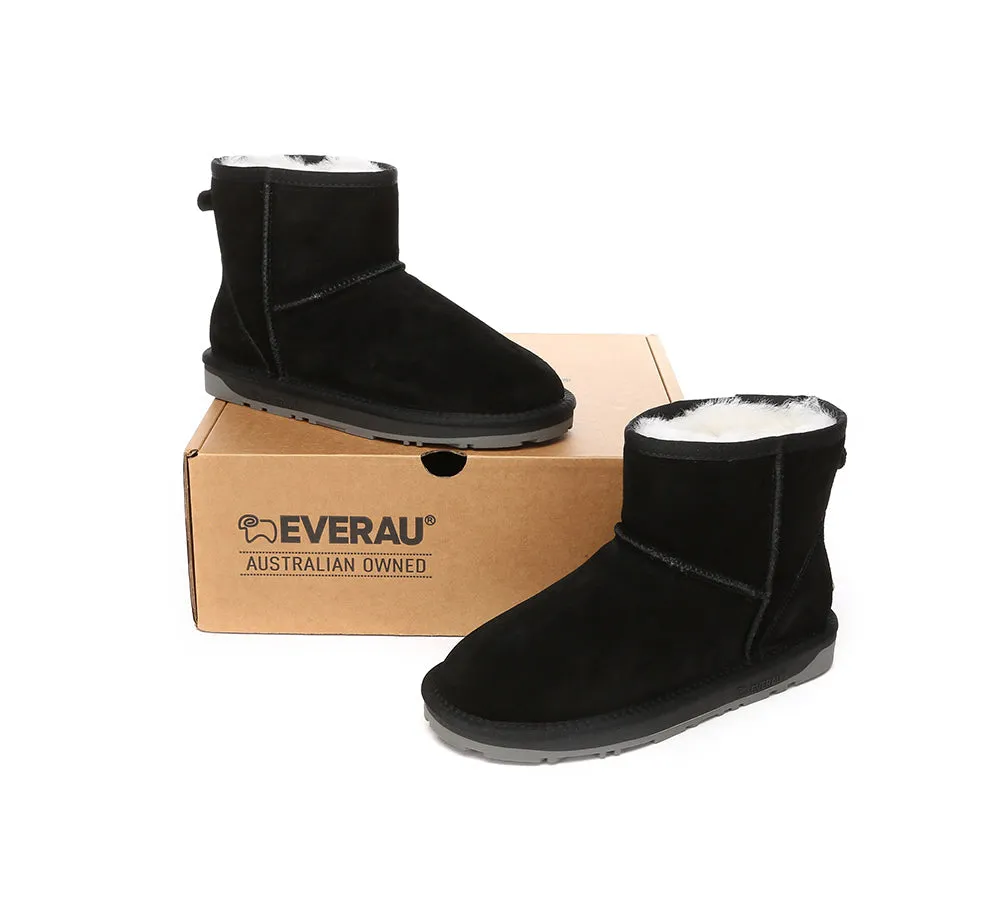 EVERAU® UGG Sheepskin Wool Ankle Boots Mini Classic Suede