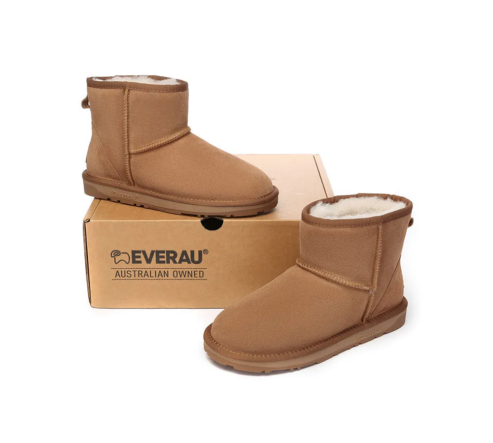 EVERAU® UGG Sheepskin Wool Ankle Boots Mini Classic Suede