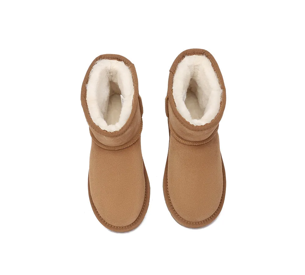 EVERAU® UGG Sheepskin Wool Ankle Boots Mini Classic Suede