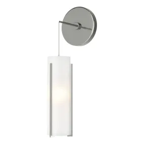 Exos Glass Mini Low Voltage Sconce 1-Light Opal Glass (GG) in Sterling