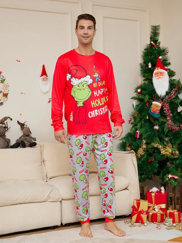 Festive & Fun: Matching 'Hi Deer Ugly Grinch' Pajama Sets for Thanksgiving