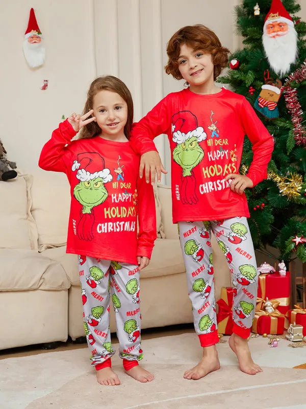 Festive & Fun: Matching 'Hi Deer Ugly Grinch' Pajama Sets for Thanksgiving