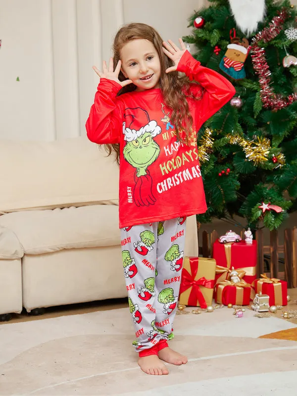 Festive & Fun: Matching 'Hi Deer Ugly Grinch' Pajama Sets for Thanksgiving