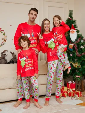 Festive & Fun: Matching 'Hi Deer Ugly Grinch' Pajama Sets for Thanksgiving