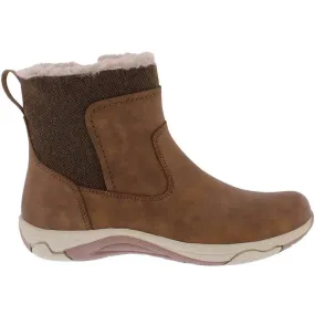 Free Spirit 41224 Charlie Ladies Monks Robe Brown Leather & Textile Water Resistant Side Zip Ankle Boots