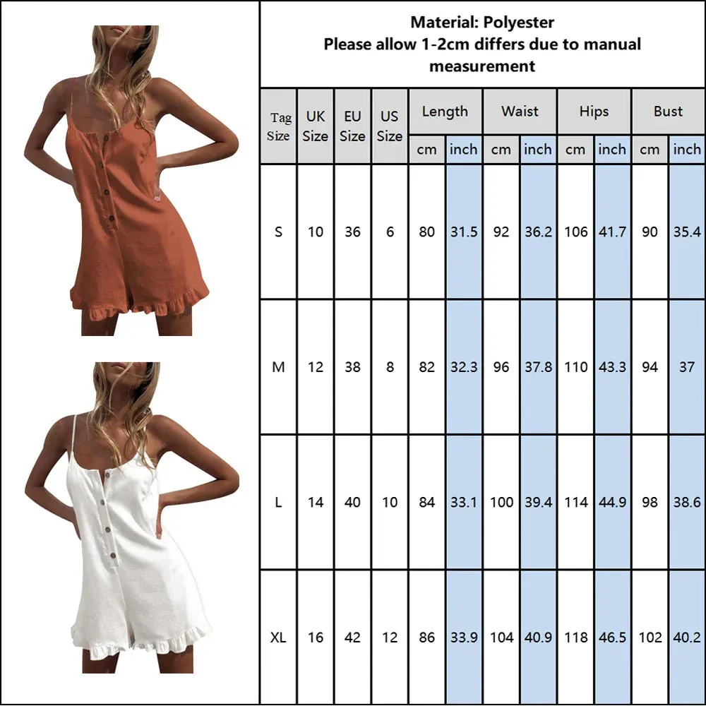 Frill Hem Cami Romper - Perfect for Casual Weekends