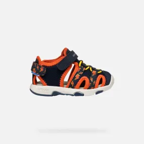 GEOX Toddler Multy Closed toe Sandals Navy/Orange