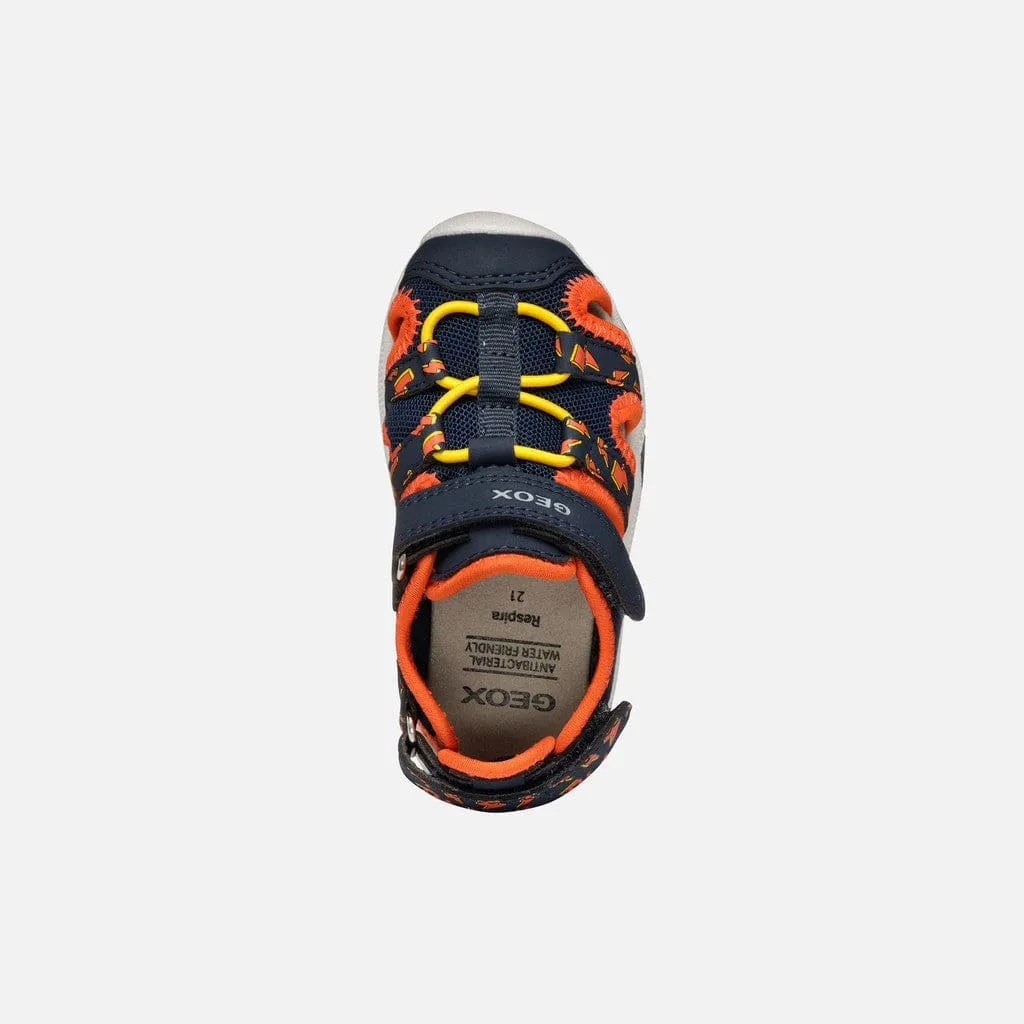 GEOX Toddler Multy Closed toe Sandals Navy/Orange